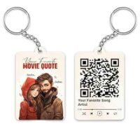 quote acrylic keychain